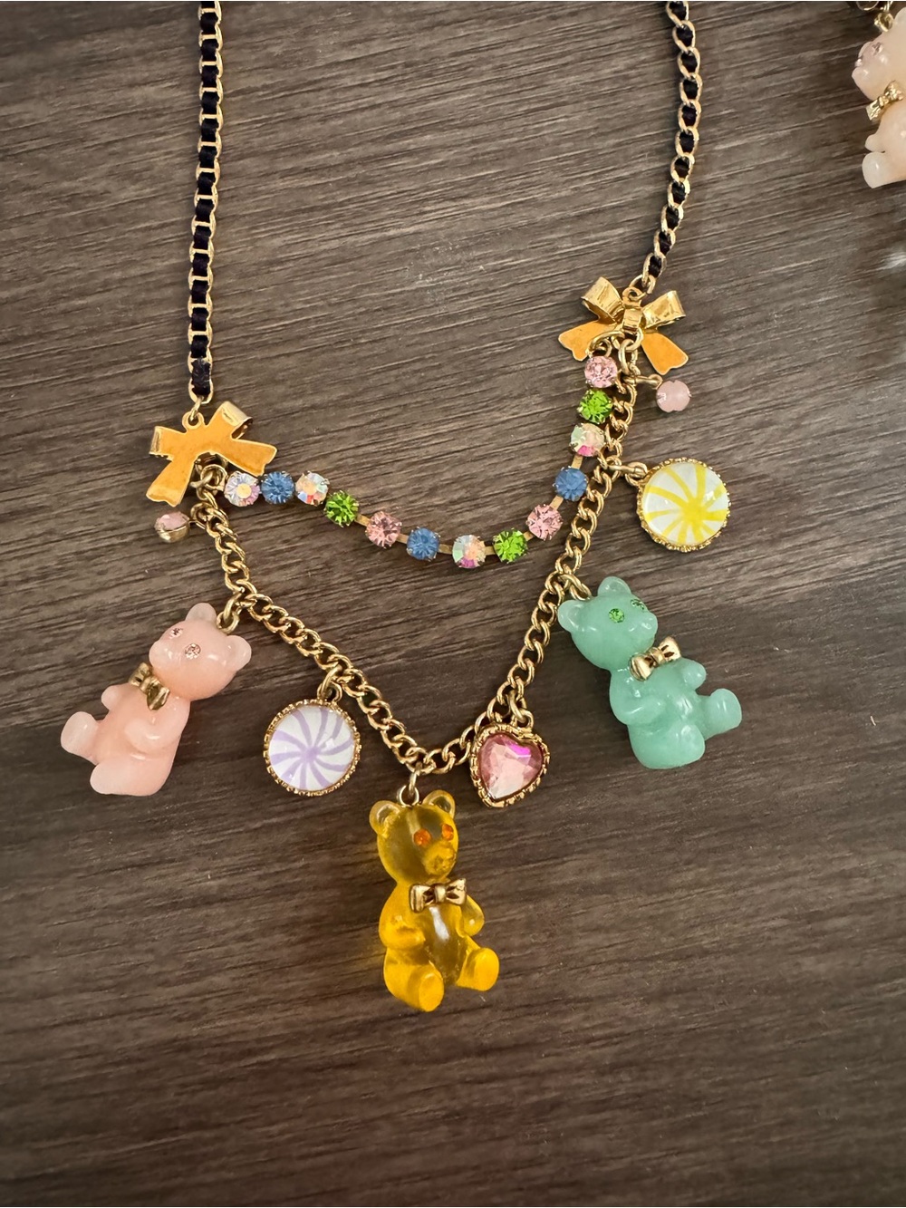 Betsey Johnson Gummy Bear Necklace & Earrings Set NWT Candy Charm Jewelry - Picture 7 of 12